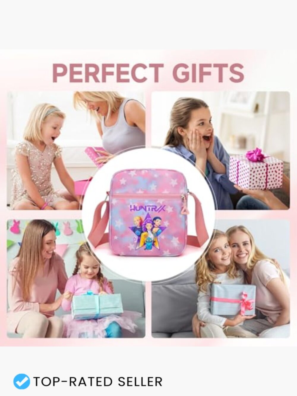K-pop Crossbody Bag with Zipper Cute Cartoon Shoulder Bag Adjustable Strap - Picture 2 of 7